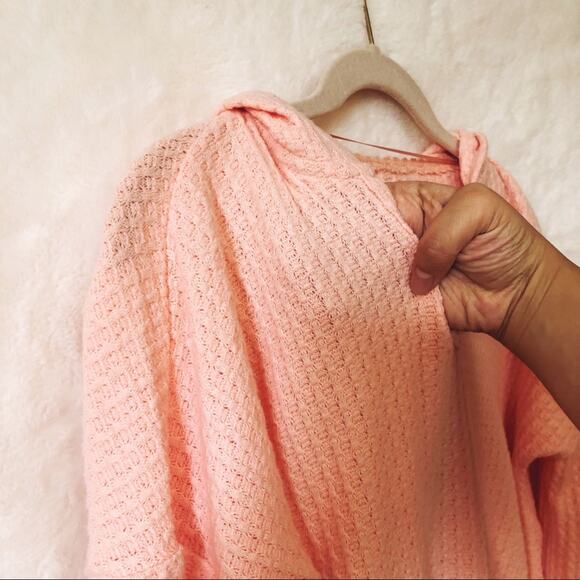 Cupio Blush Peach Soft High Low Hoodie - Picture 3 of 15